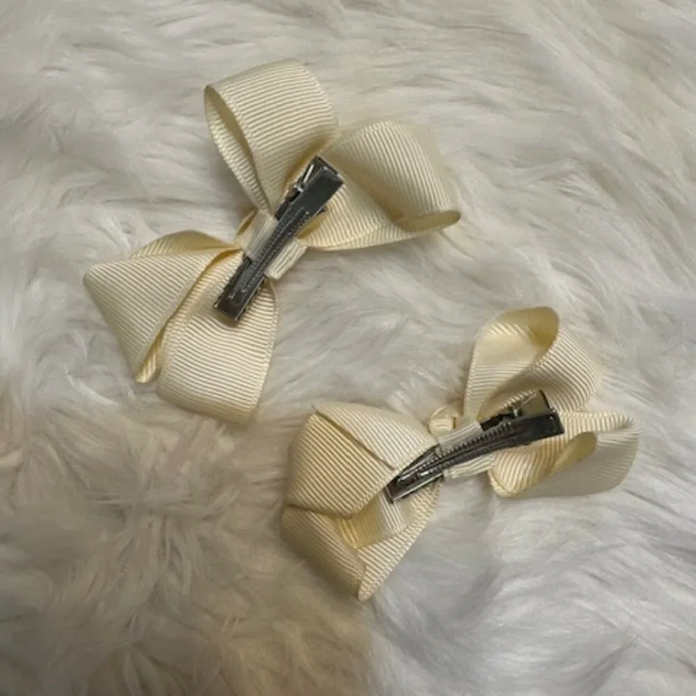 SET of Beige Boutique Bows  7700  Handmade NWT Boutique